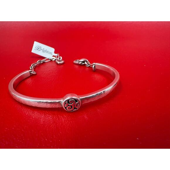 Brighton Mingle Bar Silver Tone Mingle Motif Scrolls Slender Bracelet NWT - Picture 10 of 10